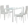 Vicco Set da pranzo Grand, Bianco, 120 x 75 cm con 4 sedie