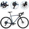 ATTABO Bicicletta Gravel GRADO 2.0 con Telaio in Alluminio 56 cm Bicicleta da Corsa con Manubrio ergonomico Bici strada con ruote da 28 Sella regolabile Deragliatore 10 velocità Colore Blu