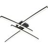 B.K.Licht Plafoniera LED, luce calda 3000K, 2200Lm, 20W, 2 bracci ruotabili, Lampada da soffitto moderna per camera o cucina, lampadario nero IP20