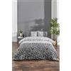 Nuit Des Rêves Set trapunta XXL (155 x 220 cm), nero/bianco/grigio, 65% cotone, 35% poliestere, lavabile in lavatrice, 120 thread Count, Button & Envelope Closure | Elegante e confortevole Bedding
