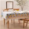 Elrene Home Fashions Capri Lemon - Tovaglia in Tessuto mediterraneo a Doppio Bordo, Rettangolare, 152,4 x 304,8 cm