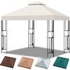 Bsteciar Telo Ricambio Gazebo 3x3 Impermeabile - Copertura Doppio Strato con Ventilazione, 300D PA Antipioggia e UV50+ per Giardino, Campeggio, Esterno