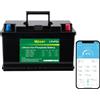 Mjbsan Batteria LiFePO4 da 12 V, 100 Ah, 100 A, BMS, 4000 - 8000 cicli, potenza massima 1280 W, sostituzione perfetta per batterie al piombo acido per roulotte, campeggio, sistemi a casa solare,