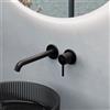 Fortis round rubinetto lavabo a parete, per corpo incasso Toya, 7820811MB, Brera; Toya nero opaco [Rubinetteria Bagno > Rubinetteria Lavabo]