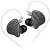 LINSOUL KZ x HBB PR2, Auricolari con conduttore planare monitor in-ear 13,2 mm, diaframma nanoscale, cavo OFC placcato argento 0,75 mm a 2 pin per giochi, nero con microfono