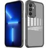 YUXING Cover per Samsung Galaxy A54 5G Custodia Trasparente con Pellicola Protettiva Lenti Morbida Ultra Sottile Antiurto Bumper Slim Case - Nero