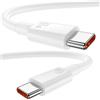 ASKUBSKU Cavo USB C per Honor Magic7 Pro 5G Magic7, 100W PD Cavo USB C a Tipo C di Ricarica Rapida 6A Supercharge 1 Metro Per Honor 200 Pro 200 300 90 GT Pad 9 X8a Huawei MatePad Tablet FreeBuds SE 2 5I Pro 3