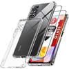 LeYi Cover per Xiaomi Redmi Note 12 Pro 4G/Note 11 Pro 4G&5G con 2 Vetro Temperato, Custodia Armor Trasparente Silicone Morbida Puro Soft TPU Gel Bumper Originale Slim Crystal Antiurto Case