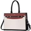 MOSISO Custodia Laptop PC Donna,15,6 Pollici Tote PC Portatile,Impermeabile Pelle Decorativo Fibbia Borsa Lavoro,Large Capacita Computer Valigetta Mano Borsa Tracolla per Viaggi D'ufficio,Nero