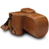 Megagear Mg1537 Nikon D3500 Ever Ready Custodia In Finta Pelle Per Fotocamera Con Tracolla Marrone Chiaro