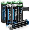 CITYORK 1.5V USB-C Batterie ricaricabili AA AAA, 4 al litio batterie AA da 3000 mWh e 4 al litio batterie AAA da 1200 mWh con cavo di ricarica USB 4 in 1