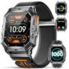 DREMAC TX1 Militare Smartwatch Uomo-2.13'' AMOLED Display /1000mAh Batteria,Orologio Fitness con 70+ Modalità Sportive,24/7 Frequenza Cardiaca,SpO2,Sonno Monitoraggio,5ATM Impermeabile per Android iOS