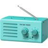 Padwa Lifestyle Radio a Transistor AM FM - Radio Portatile con Migliore Ricezione Altoparlante Integrato per Cuffie Radio Alimentata Tramite USB/Alimentazione a Batteria per Casa/Esterno/Emergenza(Blu)