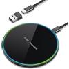 Teione Caricatore Wireless 15W, Caricatore Senza Fili Base ricarica rapida per iPhone 16/16 Plus/16 Pro/15 14 13 12 Pro Max/Mini/11/XS/X/8,Caricabatterie Wireless per Samsung Galaxy S25/S24/S23/S22/S21/S20