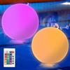 AVCXEC 2 Pezzi 40cm Luci Galleggianti Piscina, Luce per Piscina Luce LED per Spa con 16 Luci Colorate e 4 Modalità di Luce Piscina Giardino LED Sfera Luminose Luce Galleggiante Piscina Luminoso per Festa