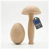 Lantelme - Set di accessori da cucito, uovo e fungo per rammendo, in legno di faggio.