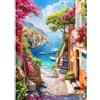 CEOVR Paesaggio Diamond Painting Kit Adulti,Pittura Diamante 5D,30x40 cm,Diamanti Painting Sentiero Costiero,Diamond Painting Kit Completo Adulto,Fiori Diamond Painting Art Set
