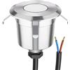 ledscom.de Apparecchio LED da incasso AGENA per esterni, IP65, acciaio inossidabile, rotondo, Ø 60mm, bianco caldo