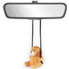VIPbuy 100% fatto a mano in legno altalena animale appeso ornamento - Carino intagliato a mano in legno dipinto anatra statuetta specchio auto appeso accessori decorazione regali (leone)