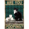 GLOBLELAND Targa in Metallo Vintage con Gatto e Parola Divertente per Garage, Uomo, Targhe Personalizzate da Giardino, Targhe Artistiche, Poster, Decorazione da Parete, 12x8 Pollici