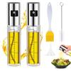 Ambolio Spruzzino Olio per Friggitrice Aria, Nebulizzatore Olio, 2 Pezzi 100ml Spray Olio Oliva in Acciaio Inossidabile Vetro per Cucina, Nebulizzatore Olio Aceto, Cucinare,Forno,BBQ, Forno, Insalata