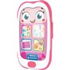 Clementoni Baby Baby Smartphone Pink, Telefono Bambini 6-36 Mesi, Centro attività con 4 Tasti per Imparare Parole e Numeri con Canzoni e Filastrocche, Luci e Suoni, Lingua Italiana, 17935