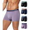 Mauro Kane Boxer da Uomo Modal Mutande Uomo Boxer Pacchetto da 4 Pantaloncini Intimo Maschile Traspirabilità Elasticizzato Trunks Blu/Blu Scuro/Viola/Verde S