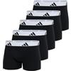 adidas Trunk (5 Pezzi) - Active Flex Cotton - Biancheria Intima Comoda, 006 Nero, L