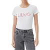 Liu Jo Jeans T-Shirt Donna Liu Jo Bianco/Pink ES25LJ09 VA5154 JS003 L
