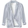 Faonkeew Giacca estiva da uomo in lino, leggera, sportiva, giacca sportiva blazer da uomo, estiva, taglie forti, giacche da uomo, 2 bottoni, tuta da lavoro, giacche sportive, 01 grigio chiaro, XXL