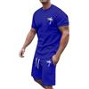 HEONSATI Tuta Uomo Leggera Estiva Completo Cotone Estivi Leggeri Completino Palestra Due Pezzi Maglietta Manica Corta E Pantaloni Completi Sportivo Traspirante Tute Da Casa Casual Jogging Taglie Forti