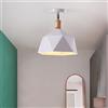 Mengjay Plafoniera Moderna E27 Lampada da Soffitto Creatività，Macaron Colorata Lampadario a Sospensione ，Regolabile Paralume，per Camera da letto, Soggiorno，Corridoio，Ristorante (White)