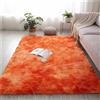 Treer Tappeto Salotto Moderno 200x300 Pelo Lungo, Eleganza Tappeto Peloso Soggiorno Antiscivolo Tappeti Pelosi Camera da Letto Morbido e Soffice (50 * 120cm,Arancione)
