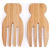 Duories Set di 2 Posate da Insalata in bambù,con Pinza per Insalata e Insalata,forchetta da Insalata,Cucina,Sala da Pranzo,Posate in Legno,Utensili da Cucina,per Insalata,per servire Insalata,Pasta e Frutta