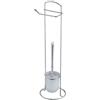 generico Set Porta Carta Igienica e Scopino WC - 16X59 cm Piantana da BAGNO Portarotolo e Scopino in Acciaio Inox - Porta Rotolo Carta Igienica Da Terra con Design Salvaspazio