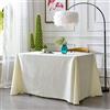 PHLCF Tovaglia Rettangolare, Semplice tovaglia in Poliestere Color Caramella, Grande tovaglia per Feste, Compleanni, Matrimoni, fiere, riunioni, esposizioni, Beige 160x240 CM (63x94 pol