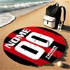 love print Telo Mare Tifoso Interista, Milanista Napoletano,PERSONALIZZATO CON Nome e Numero FORMA PALLONE ROTONDO MICROFIBRA 155 CM (Tifoso Milan)