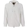 Armani Exchange Felpa con Cappuccio con Logo Tape Cotton Interlock Zip Up, Bianco Sporco, M Uomo