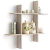 Mobili Fiver, Mensole Angelica # Quercia, 90 cmx15 cmx90 cm, Nobilitato, Mensole da muro per Camera, Corridoio, Ingresso, Soggiorno, Ufficio, Made in Italy