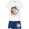 CERDÁ LIFE'S LITTLE MOMENTS Maglietta e pantaloncini Gabby's Dollhouse - Blu e bianco - Taglia 5 anni - Realizzati in 100% cotone 220 g/m2 - Stampa dei pantaloni Gabby e delle zampe - Prodotto originale disegnato in Spagna