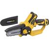 Powerplus POWXG1045-12 V motosega con batteria da 12 V e caricabatterie, piccola sega elettrica con spada da 100 mm per funzionamento con una sola mano, attrezzi da giardino per un facile giardinaggio