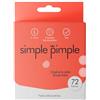 Simple Pimple Patch transparente, Patch Brufoli Idrocolloidali con Acido Salicilico, Tea Tree e Centella Asiatica da 8 ore di azione | Cerotti Brufoli per Viso, Pimple Patches. 72 Acne Patches