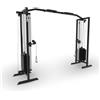 SF SUPRFIT Suprfit Hallador - Stazione sportiva con tiranti, incluse pile di pesi con 81 kg di carico di trazione, Cable Cross Tower con asta per trazioni Multigrip, materiale: tubo angolare in acciaio, nero