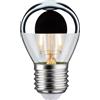 Paulmann 28664 Lampadina LED filamento a goccia 2,6 Watt lampadina testina a specchio argentato 2700 K bianco caldo E27
