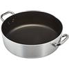Pentole Agnelli ALSA106S36 Casseruola Bassa con Maniglie, Alluminio, Argento, 36 cm