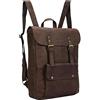 STILORD Manila Zaino lavoro uomo pelle porta computer 15.6 pollici donna stile vintage grande per l'università lavoro ufficio montagna Colore:marrone scuro - pallido