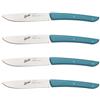 Berkel - Color Set 4 Coltelli Bistecca Lama Liscia 11 cm - Blu Petrolio