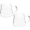 BESTonZON Brocca per latte in , 120 ml, tazza per latte e bevande, con manico, 2 pezzi, trasparente, servizio da tavola, tè pomeridiano, feste, banchetti