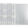 VESTIAMO CASA GIARDINO - Tenda a fili con perline bianco/ghiaccio con supporto in alluminio h230x120 cm