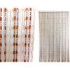 VESTIAMO CASA GIARDINO - Tenda a fili con perline marrone/beige con supporto in alluminio h220x100 cm